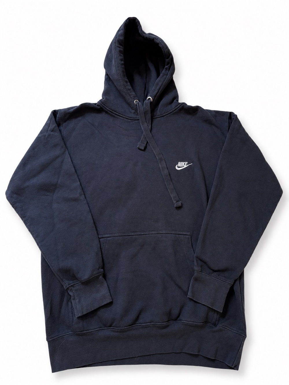 Nike Sportswear Hoodie Sweatshirt Navy Blue Pullover Kangaroo Pocket Size Medium
